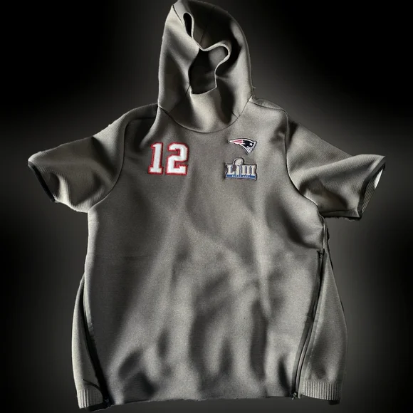 Nike Jackets Coats Authentic Nike New England Patriots Tom Brady Super Bowl 53 Media Day Hoodie Poshmark